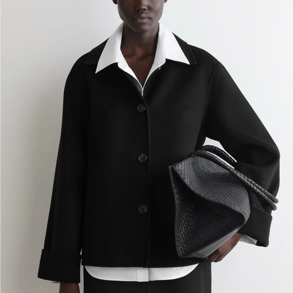 NWT COS DOUBLE-FACED WOOL SHORT JACKET SMALL S - Picture 8 of 11